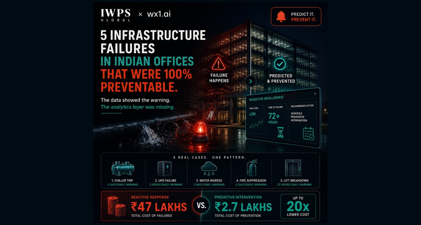 IWPS Intelligence Platform (IIP) predictive infrastructure monitoring dashboard showing preventable HVAC